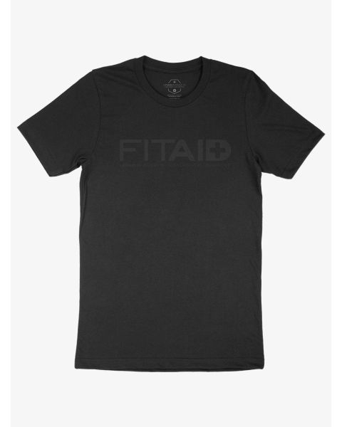 FITAID Mens T-Shirt Standard Silicone Logo - Black