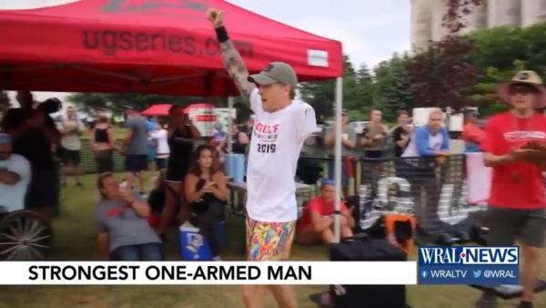 Raleigh Athlete Crowned 'Strongest One-Armed Man' Uses Platform to Inspire Others