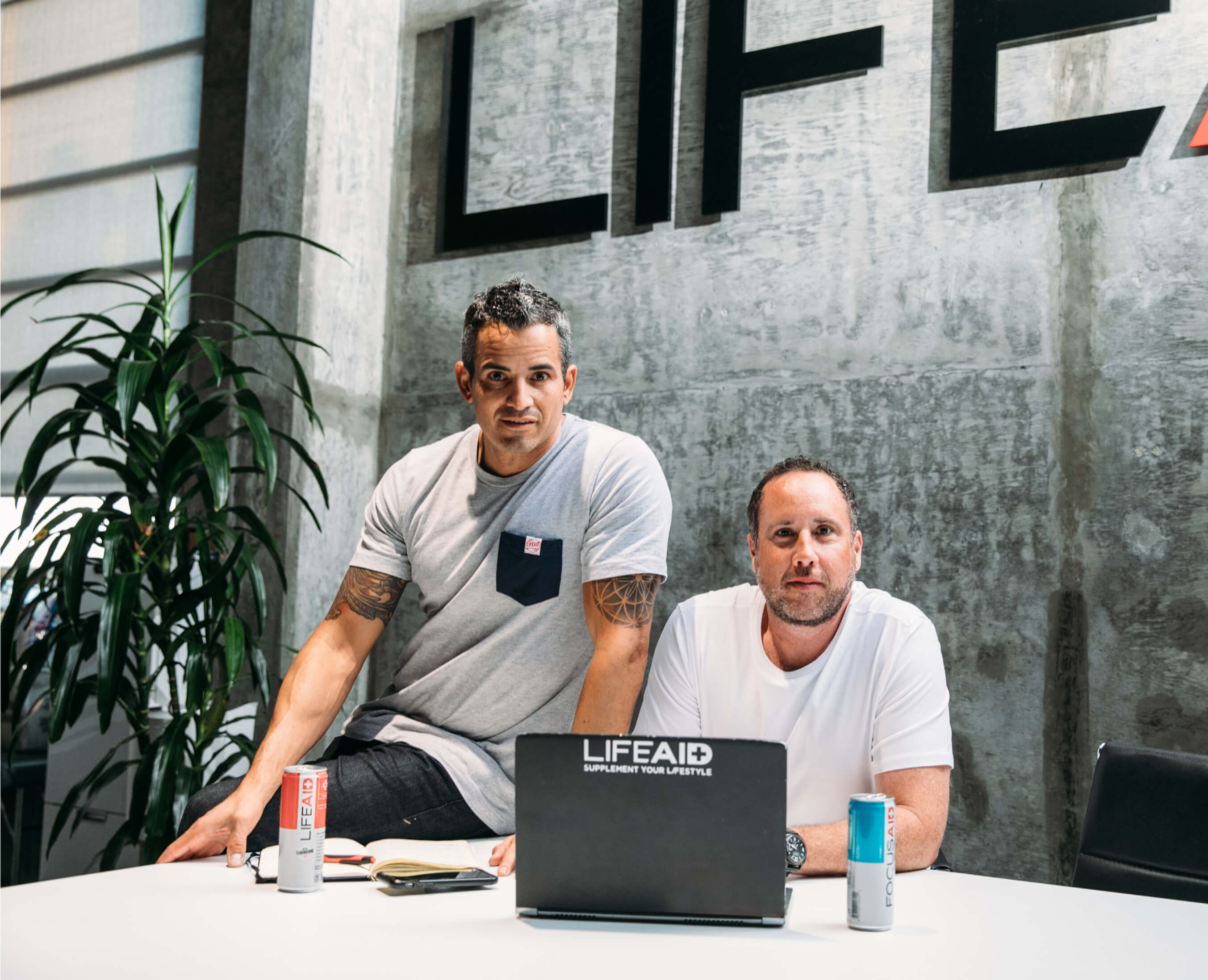 LIFEAID co-founders Aaron Hinde and Orion Melehan
