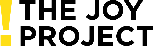 The Joy Project logo with bright yellow exclaimation point