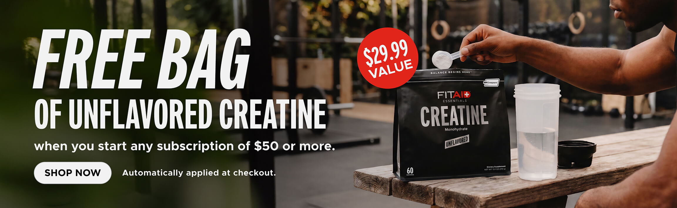 FREE Bag of Unflavored Creatine when you start any ready-to-drink subscription.